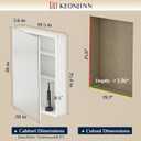 Keonjinn 20 x 26 Inch Black Medicine Cabinet, Bathroom Medicine Cabinet with Mirror, Lightweight Aluminum Structure, Assembly Required, in Wall or Wall Mount, Free Adjustable Shelves, Tempered Glass