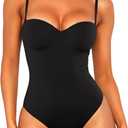 OZICERD Women Sexy Sweetheart Neck Cami Bodysuit Built in Bra Sleeveless Spaghetti Strap Tank Tops Body Suit Going out, M