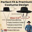 Nicky Bigs Novelties Morph Amish Hat, Bolero Hat, Flat Brim Cowboy Hats, Matador Costume Hats For Men