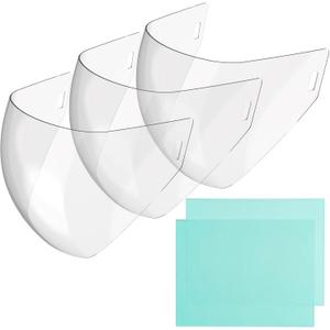 TRQWH Outside Cover Lens for Panoramic View Welding Helmet 3/Pack and 2 Inside Cover Lens