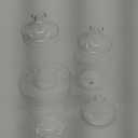 Amazing Abby - Keep - Acrylic Apothecary Jars (3-Piece Set), Plastic Jars with Lids, Bathroom Canisters, Vanity Organizers, Candy Buffet, Wedding Display, BPA-Free and Shatter-Proof (NOT Glass)