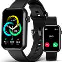 Smart Watch Fitness Tracker (Answer/Make Call), 24/7 Heart Rate Spo2 Blood Pressure Monitor Sleep Tracker, 114 Sports Modes Pedometer Calorie Step Tracker, Waterproof Activity Tracker for Women Men (Black)