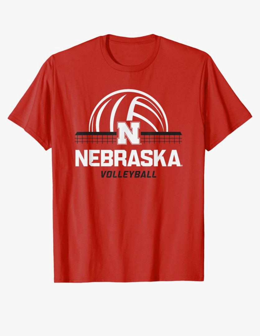 Nebraska Cornhuskers Volleyball Smash Red T-Shirt 2XL