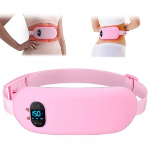 Portable Heating Pad, Upgraded Cordless Electric Fast Heating Pad for Back Belt 6 Heat 6 Vibrating Modes Gifts for Women Girls Her Girlfriend Pink