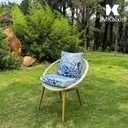 Outdoor Deep Seat Cushion Set 19 x 19 Inch Waterproof & Fade-Resistant Patio Chair Cushions with Zipper & Ties for Lounge, Sofa, Couch