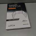 HIEEY 3 Way Mirror for Hair Cutting,360 Trifold Mirror with Height Adjustable Telescoping Hooks,and 5X Magnification,for Makeup, Hair Styling (Black)