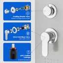 ROVOGO Shower Panel Tower System cUPC Certified, High Pressure Rainfall Shower, Body Jets, Handheld and Tub Spout, 46.5 in. Shower Column Stainless Steel, Brushed