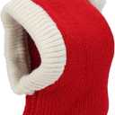 Generic Red Christmas Puppy Dog Hat, Small, Wool, Knitted, Warm, Machine Washable