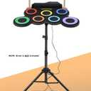 ROCKSOCKI Drum Pad Stand Adjustable for 7 Pad Roll-up Electronic Drum Set (Stand Only)