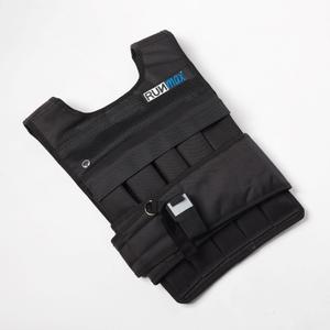 RUNFast RUNmax Weighted Vest with Shoulder Pads, 60 lb, Black