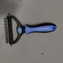 Undercoat Rake for Dogs & Cats, Dematting Comb with Extra Wide Double-Sided Stainless Steel Teeth for Detangling, Deshedding, Brushing, Thinning & Removing Shed Fur, Knots, Mats, and Tangles in Pets