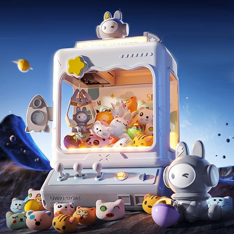 Skirfy Space Claw Machine for Kids, Large Electronic Game Vending Machine,Candy Dispenser Game for Kids,Birthday for Girls Boys(Blue)