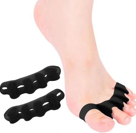 HLOES 2PCS Toe Spacers for Women and Men, Toe Separators for Pedicure, Bunion Corrector, Hammer Toe Straightener, Plantar Fasciitis, Toe Spreaders for Foot Pain Relief and Foot Health.
