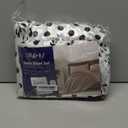 MR&HM Satin Sheets Full Size with Elastic Corner Straps, 4-Piece Silky Bedding Set, Deep Pocket 15 Inches, Good for Hair & Skin (Full, Polka Dot White