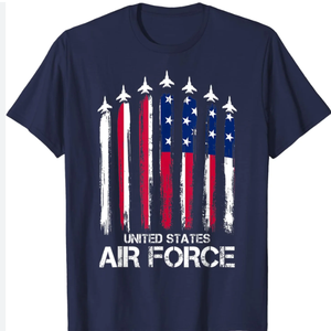 United States Air Force USA American Flag 4th July Men Kids T-Shirt (Small)