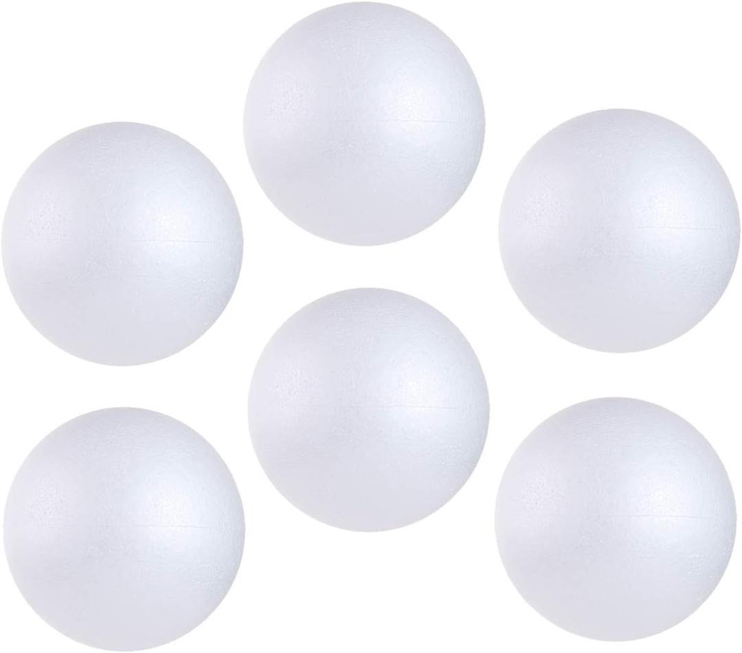 CCINEE 6PCS 6 Inch White Foam Balls Polystyrene Craft Balls Foam Balls for Art, Craft, Household, School Projects and Christmas Easter Party Decorations Supply CCINEE 6PCS 6 Inch White Foam Balls Polystyrene Craft Balls Foam Balls for Art, Craft, Household, School Projects and Christmas Easter Party Decorations Supply