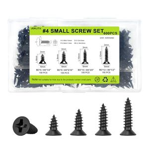 M3 Small Screw Kit, Short Wood Screws Assortment Kit, 600pcs Tiny Screws 6/8/10/12mm Phillips Flat Head Self Tapping Electronic Accessories Screw Multifunctional DIY Micro Woodworking Small Screws Set