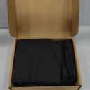 Amazon Basics Lightweight Microfiber 3-Piece Duvet Cover Set with Zipper Closure, Full/Queen, Black, Solid