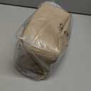 Vlando Makeup Bag, Large Capacity Travel Toiletry Bag, Cosmetic Bags for Women PU Leather Waterproof Portable Pouch with Divider & Handle-Toffee