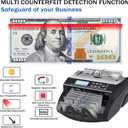 Money Counter Machine Count Value for US Dollar only,UV/MG/MT/IR/DD Detection Bill Counter,Add+Batch/Add+Value Modes Money Counting Machine, Cash Counter with LCD Display