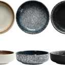 Ceramic Soy Sauce Dish set, Dipping Bowls Set of 6, Chip and Dip Bowls, Japanese Style 3 oz Round Small Dish for Dipping Sushi Tomato Soy Sauce Dish Condiment Finger Dishes (Circular)