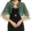 Women's Sheer Tencel Shawls and Wraps for Evening Dresses Soft Wedding Cape Lightweight Bridesmaid Scarves Cover Up, Size S