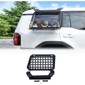 Rear Side Window Storage Molle Panel Compatible with Toyota Land Cruiser Prado 250 J250 LC250 2024 2025 2026 Accessories, Rear Window Side Storage Rack Exterior Accessories (Right Side)
