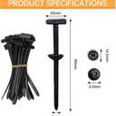 Nylon Universal Cable Tie Buckle Zip Tie (3.5) Automotive Push Mount Small Assorted Zip Ties Tool Heavy Duty Self Locking UV Resistant Plastic Cable Ties for Car Daily Repair (200)