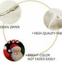 4pack Winter Snow Throw Pillow Case Buffalo Check Plaid with Snowman Santa Cushion Covers Christmas Winter Holiday Farmhouse Decorative Pillowcases 18 x 18 Inches for Sofa Couch (Blue)