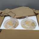 3 Pack Amber Glass Globe Shade Fixture Replacement, 5.9 Inch Diameter, E26 Base 1-5/8 Inch Fitter, Glass Globe Lampshade Cover for Pendant Wall Sconce Chandelier Vanity Light (Amber, 5.9 Inch)