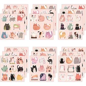 2 x Cat Stickers, Cat Meme Stickers for Kids Teen Adults, Waterproof Vinyl Sticker for Laptop, Water Bottle, and Phone, Fun and Cute Decals for Pet Lovers