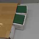 Dandat 12 Sets Wooden Cube Planter Boxes for Centerpiece 4 Inch Flower White Wood Rustic Square Vase with Removable Plastic Liner Floral Foam Block for Garden Wedding Home Arrangement Decor