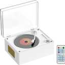 Portable CD Player with Bluetooth 5.3, Hi-Fi Speakers,3.5mm AUX, USB Playback Retro CD Player for Home(White)