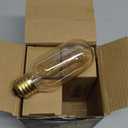 DORESshop Edison Bulbs, Vintage Edison Light Bulbs 40 Watt, T45, 110-130 Volts, E26/E27 Base Incandescent Dimmable Decorative Antique Filament Light Bulbs, Amber Glass, Warm White, 4 Pack