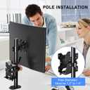 suptek Thin Client Mount Bracket Adjustable Mini PC Mount Bracket,CPU VESA Under Desk and Monitor Arm Computer Holder, Black, ZJJ002