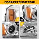 Passenger & Driver Side Headlight Assembly Compatible with 2016-2017 Terrain SLE/SLT Front Left Right Halogen Headlamp GM2502435 GM2503435
