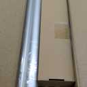 Silver Curtain Rods for Windows 36 to 176 Inch(3-14 Feet),1" Diameter Rods with Modern Style End Cap Finials,Size:36-176 Inch