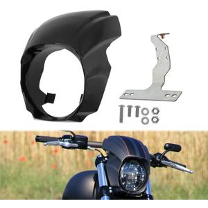 HDBUBALUS Headlight Fairing Cover Fit for Harley Softail Breakout 2018-Later Gloss Black