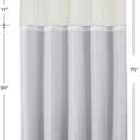 Colorful Star 256GSM Waffle Weave Heavy Duty Shower Curtains, No Hook Shower Curtain with Snap in Fabric Liner, Hotel Style Waterproof Bathroom Curtain Set, 72 x 75 Inch, Ivory