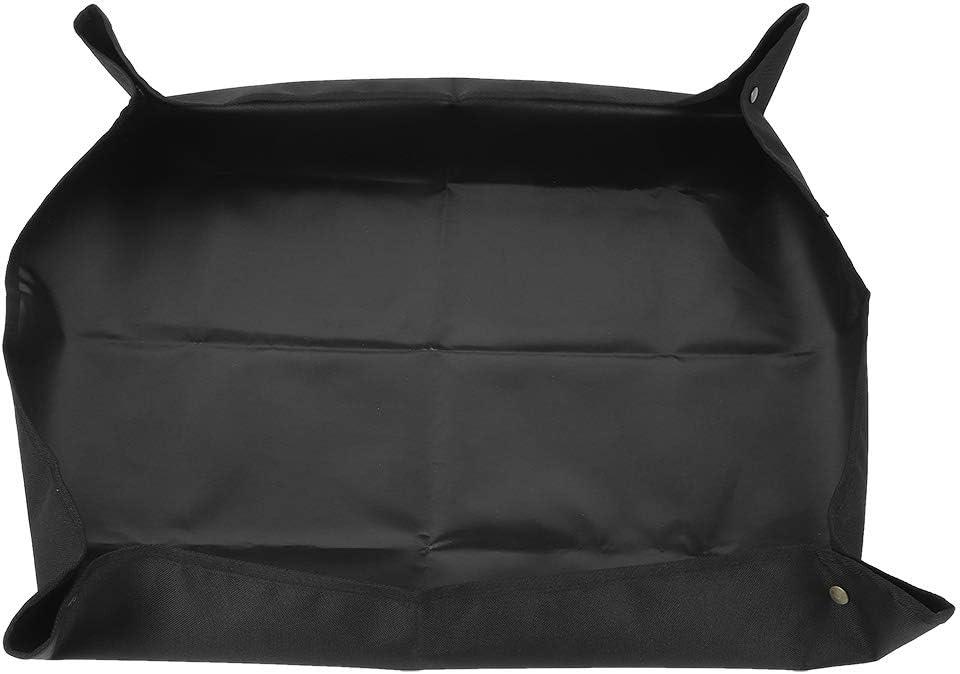 Aladeno Garden Plant Seedling Repotting Tray Portable Succulent Square Repotting Mat for Indoor Flower Transplanting Operating Tidy Potting Mat Plant Transplanting Control Mess (Black)