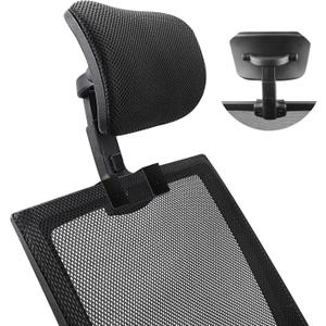 Office Chair Headrest Attachment Universal, Head Support Cushion for Any Desk Chair, Elastic Sponge Head Pillow for Ergonomic Executive Chair, Adjustable Height & Angle Upholstered, Chair Not Included