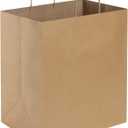 BagDream Kraft Paper Bags 14x10x15.75 Ultra Wide Large Paper Gift Bags with Handles for Takeouts, Parties, Shopping, Food Packing, Recyclable Food Service Bags Brown 25 Count Paper Grocery Sacks