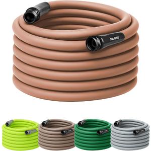 Flexzilla Colors Garden Hose 5/8 in. x 75 ft., Lightweight All-Weather Water Hose, Durable and Flexible, Leak-Free Connections, Red Clay