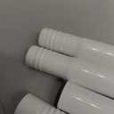 TEECK Shower Curtain Rod, 32-80 inch Adjustable Spring Tension Curtain Rod, Never Rust Anti-Slip Shower Curtain Rod for Bathroom, No Drilling, Never Collapse, Easy to Use, White