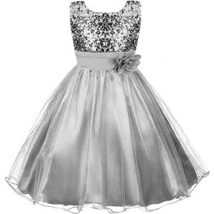 Acecharming Girls Dresses Sequin Flower Girls Party Dress Bridesmaid Ball Gown Wedding Tulle, Size 120
