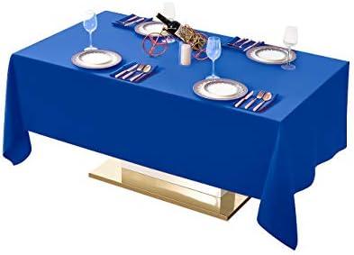 Surmente Blue Tablecloth 60 x 102-inch Rectangular Polyester Table Cloth for Weddings, Banquets, or Restaurants
