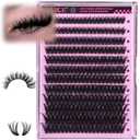 ALICE Fluffier Wispy Lash Clusters Eyelash Clusters Spiky Anime Cluster Eyelash Extensions 240pcs 100D 12-22mm CC- Curly Individual Lashes Fairy Volume Salon Lash Extensions DIY at Home