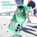 Hocase for Galaxy A16 5G Case, Heavy Duty Shockproof Protection Soft Silicone Rubber Bumper+Hard Plastic Hybrid Protective Case for Samsung Galaxy A16 5G (6.7") 2025 - Mint Green