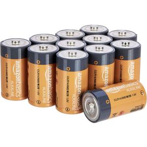 Amazon Basics C Cell All-Purpose Alkaline Batteries, Long-lasting Power, 5-Year Shelf Life, 16 Pack Of 12 Count, 192 Count Total