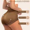 MEIYATING Women's Tummy Control High Waisted Underwear, Post Partum Compression, Full Coverage Lace Panties Briefs 3 Pack (XXL)